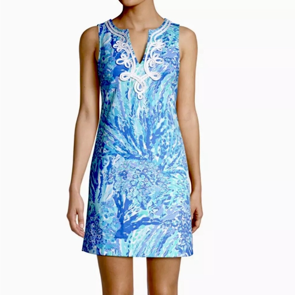 Lilly Pulitzer Harper Shift Dress in Hey Hey Soleil print, Size L
